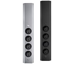 Energie-Ecksäule ST 3081/490 in EDELSTAHL oder SCHWARZ / Mehrfachsteckdose / Ecksteckdose