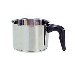 Karl Krüger 2114 Milchtopf mit Ausguss aus Edelstahl 14 cm, Inhalt 1,6 Liter / Milch-Topf / INDUKTION