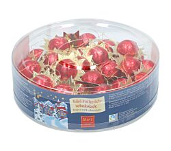 Storz Starlight rot, lose mit Aufhänger, 375 g in Dose (60 Stk. à je 6,25 g) / Schokolade / Weihnachten