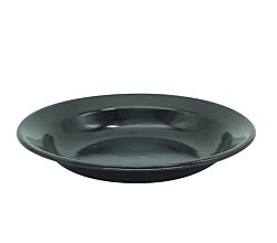 Karl Krüger 117818BL Teller tief 24 cm, Serie BLACK, Stahl emailliert / Suppenteller