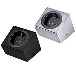 THEBO Steckdosenelement ST 3040 ST/1 in EDELSTAHL oder SCHWARZ / Einfachsteckdose