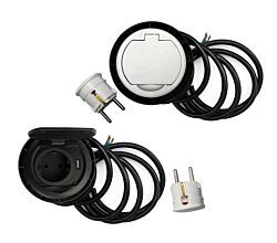 THEBO 1-fach Einbausteckdose ST 08 mit USB / Tischsteckdose
