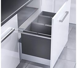 HAILO 3631881 Abfallsorter TRIPLE XL mit 3-fach-Trennung - 74 Liter Volumen / 2x 28 Liter u. 1x 18 Liter / 80 cm Schrankbreite