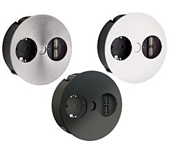 BACHMANN TWIST mit Schuko-Steckdose und USB-Doppelcharger / Deutsche Norm / BACHMANN / Steckdose