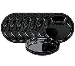 10er SET CreaTable 22920 Fondueteller UNIVERSAL 27 cm, schwarz glänzend