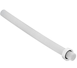 TG-Kunststoffe Wellrohr NW 25 mit 400 mm Länge und 1 Zoll Verschraubung inkl. Dichtung / Überlaufverbindung