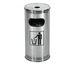 WESCO 151634-41 Standascher EDELSTAHL inklusive Abfallvolumen 15 Liter / Mülleimer / Ascher