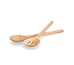 ZELLER 25667 STRIPES Salatbesteck-Set 2-tlg. aus Gummibaum, 30,5 x 8 x 2 cm