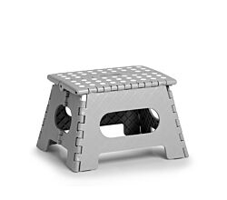 ZELLER Klapphocker 13030 aus Kunststoff, grau/ Tritt / Klappstiege
