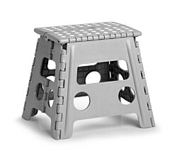 ZELLER Klapphocker 13034 aus Kunststoff, grau / Tritt / Klappstiege