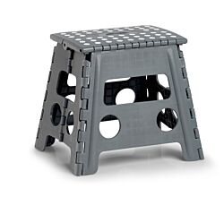 ZELLER Klapphocker 13035 aus Kunststoff, anthrazit / Tritt / Klappstiege