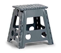 ZELLER Klapphocker 13037 aus Kunststoff, anthrazit / Tritt / Klappstiege