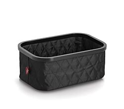 ZELLER 14557 Aufbewahrungskorb aus Polyester/Bambus, SCHWARZ ca. 38 x 26 x 16 cm