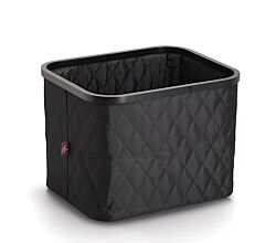 ZELLER 14558 Aufbewahrungskorb aus Polyester/Bambus, SCHWARZ ca. 40,5 x 33 x 30 cm