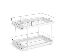 ZELLER Etagenregal 14757 aus Kunststoff mit zwei Ablagen, ausziehbar / Etagere