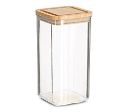 ZELLER 14768 Vorratsdose 1200 ml aus Kunststoff mit Bambusdeckel