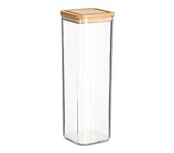 ZELLER 14769 Vorratsdose 1900 ml aus Kunststoff mit Bambusdeckel