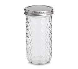 ZELLER 19056 Vorratsglas 550 ml mit Metalldeckel, ca. Ø 8,6 x 16,2 cm