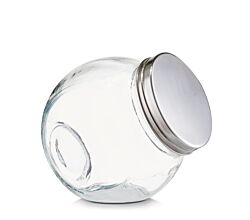 ZELLER 19786 Vorratsglas CANDY 630 ml mit Edelstahldeckel, ca. 12 x 8,5 x 12,5 cm