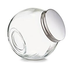 ZELLER 19788 Vorratsglas CANDY 2200 ml mit Edelstahldeckel, ca. 18 x 12,5 x 18 cm