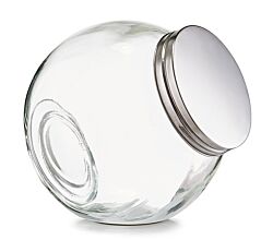 ZELLER 19789 Vorratsglas CANDY 2850 ml mit Edelstahldeckel, ca. 19 x 13,5 x 19 cm