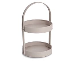 ZELLER Etagere 27375 aus Metall, greige ca. 20,5 x 19,5 x 33 cm