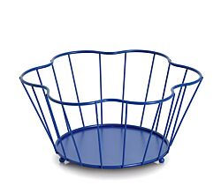 ZELLER 27378 Obstkorb aus Metall, blau ca. 30 x 27 x 14 cm