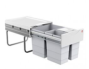 HAILO 3642-13 Abfallsorter 35 (18 + 2x8,5) Liter RAUMSPAR TANDEM ab 40 cm Schrankbreite